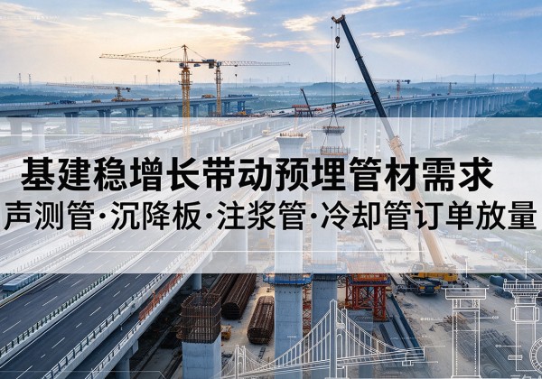 娄烦基建稳增长带动预埋监测管材需求，声测管、沉降板、注浆管订单持续放量